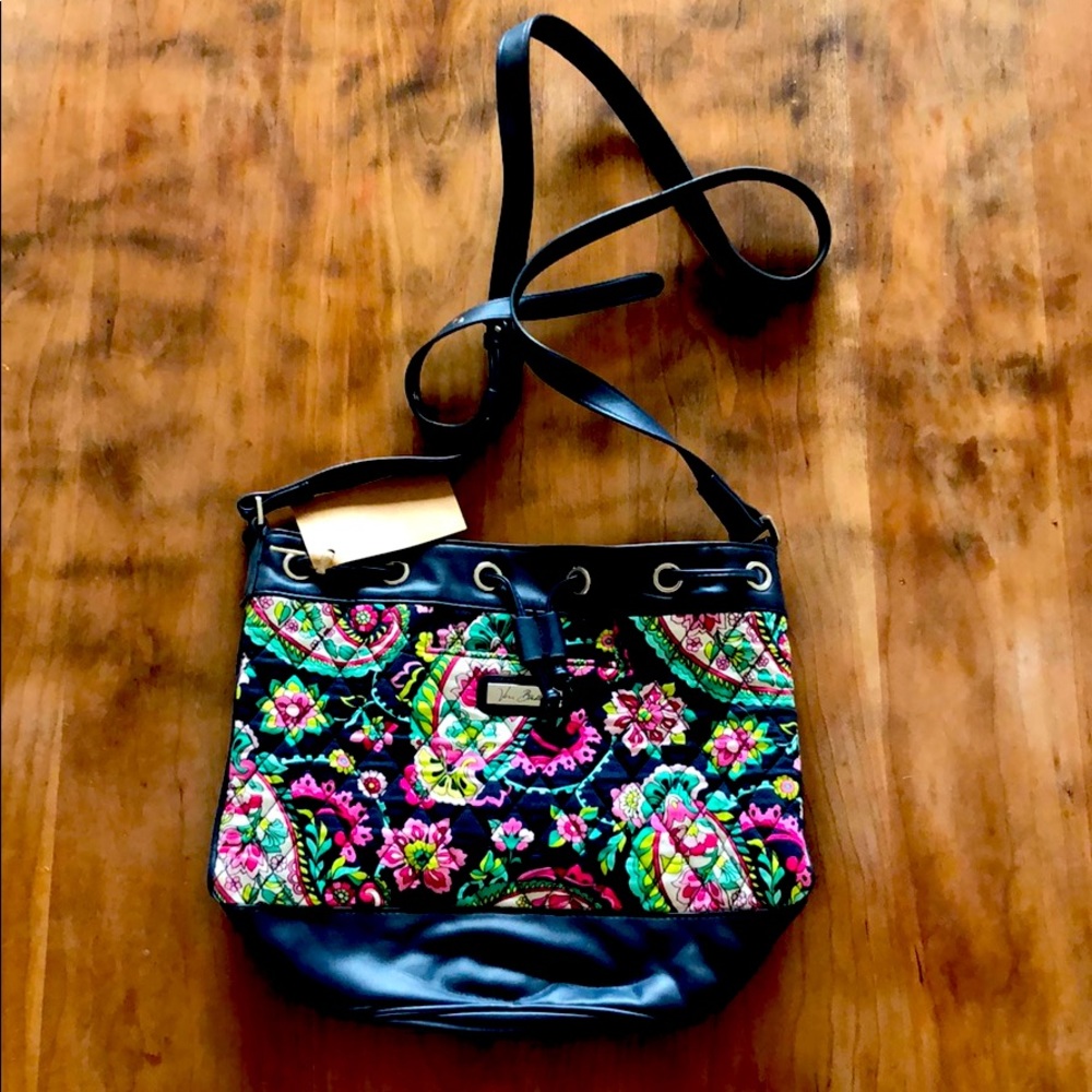 Vera Bradley faux leather crossbody -petal paisley
